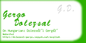 gergo dolezsal business card